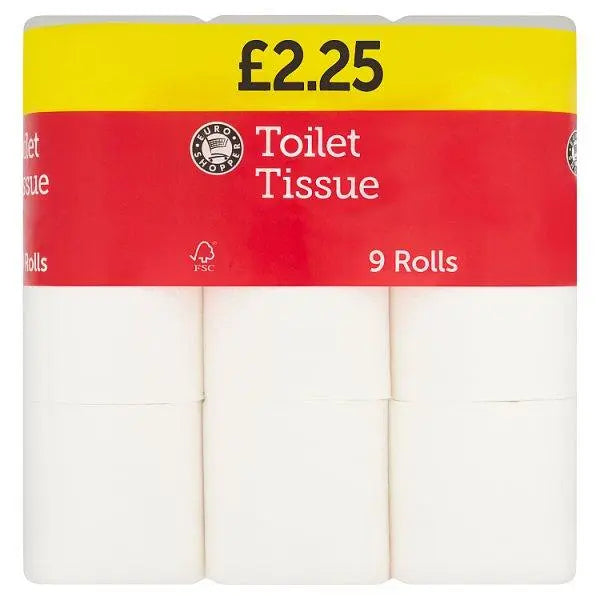 Euro Shopper Toilet Tissue 9 Rolls (Case of 5) - Honesty Sales U.K