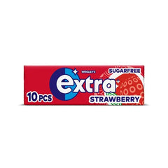 Extra Strawberry Flavour Sugarfree Chewing Gum 10 Pieces (Case of 30) - Honesty Sales U.K
