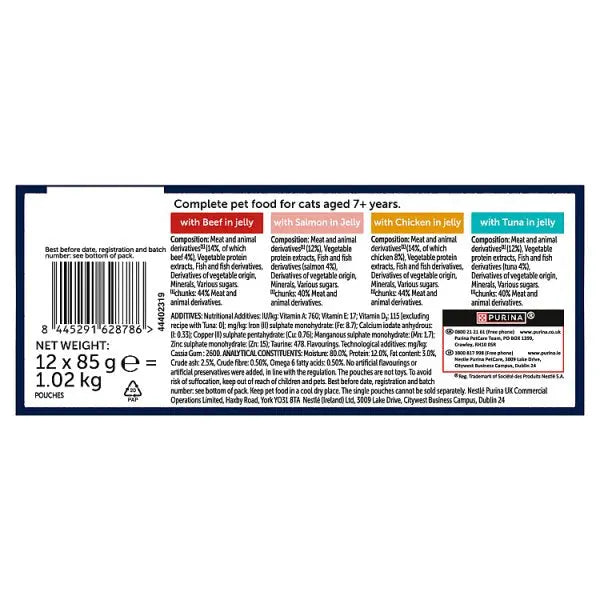 FELIX As Good As it Looks Senior 7+ Mixed Wet Cat Food 12x85g (Case of 4)  Honesty Sales U.K