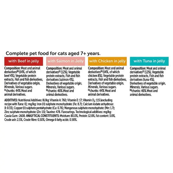 FELIX As Good As it Looks Senior 7+ Mixed Wet Cat Food 12x85g (Case of 4)  Honesty Sales U.K