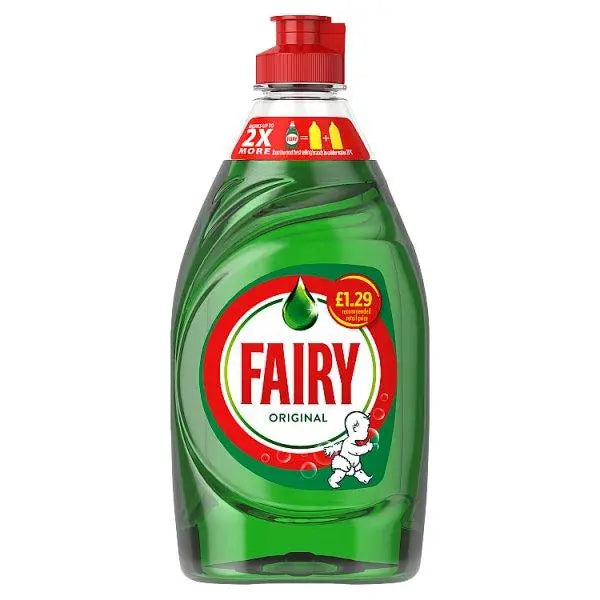 Fairy Original Washing Up Liquid Green with LiftAction 320ML (Case of 10) - Honesty Sales U.K
