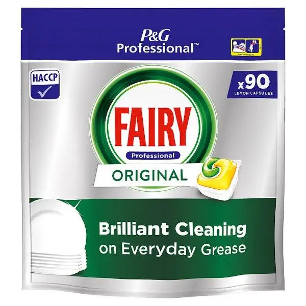 Fairy Professional Original Dishwashing Capsules, Fresh Lemon scent, 90 washes - Honesty Sales U.K