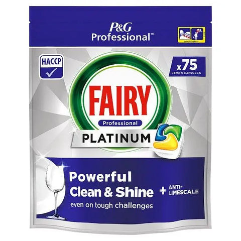 Fairy Professional Platinum Dishwasher Tablets, Fresh Lemon Scent, Washes, Powerful Clean & Shine - Honesty Sales U.K