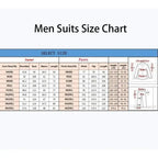 Fashion Men's Suits Luxury Single Breasted Stand Lapel Slim Fit Back Vent Blazer High Quality 2 Piece Jacket Pants Outfits Sets  Honesty Sales U.K