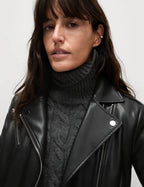 Faux Leather Biker Jacket - Honesty Sales
