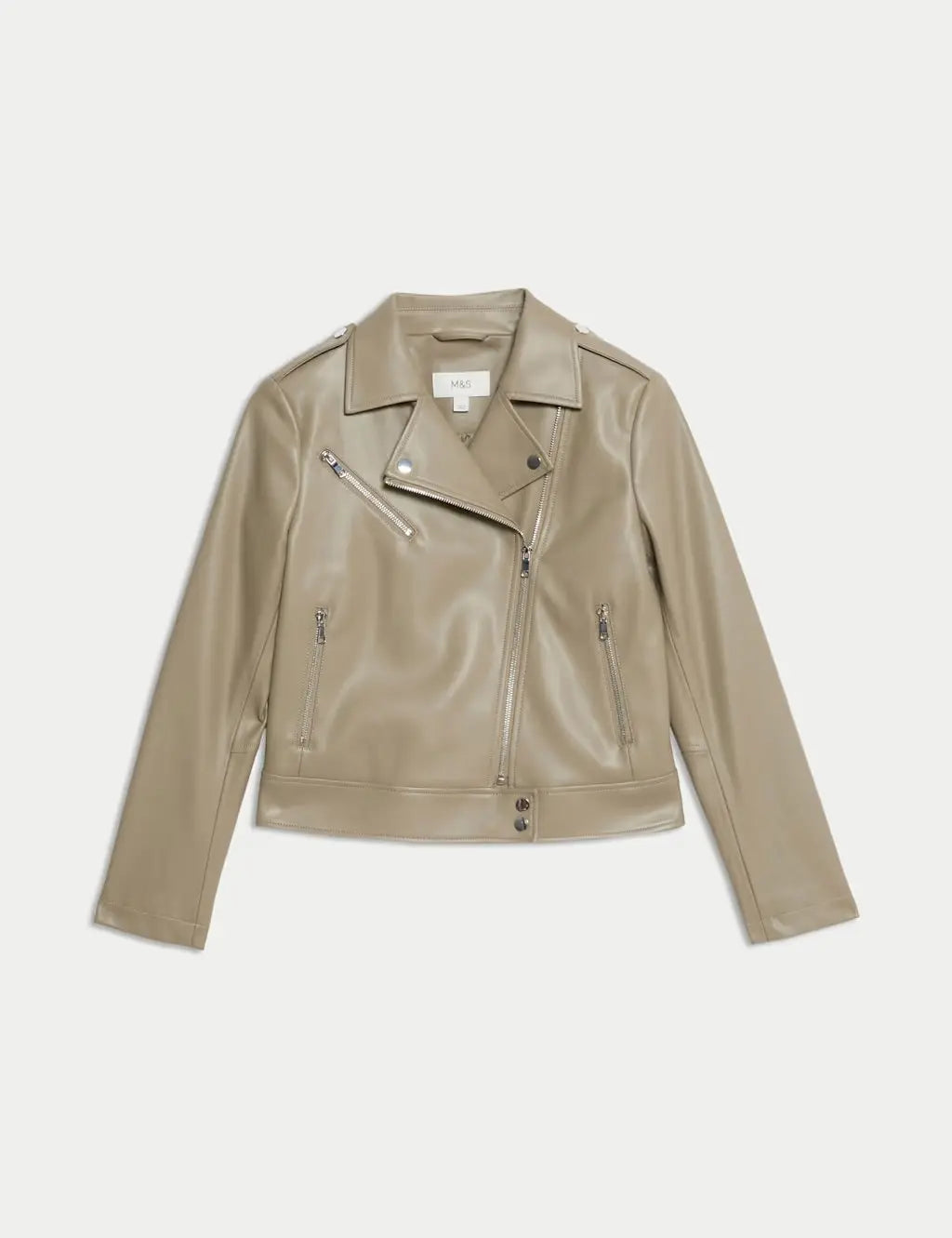 Faux Leather Biker Jacket - Honesty Sales