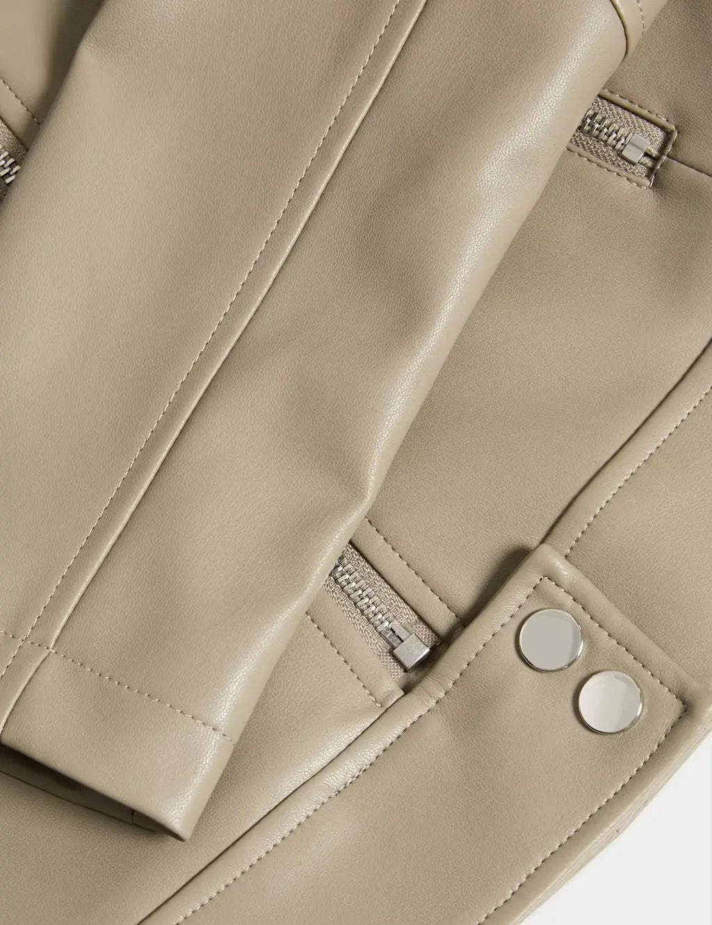 Faux Leather Biker Jacket - Honesty Sales