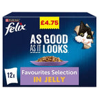 Felix As Good as it Looks Favourites Selection in Jelly 12 x 85g (1.02 kg) (Case of 4)  Honesty Sales U.K