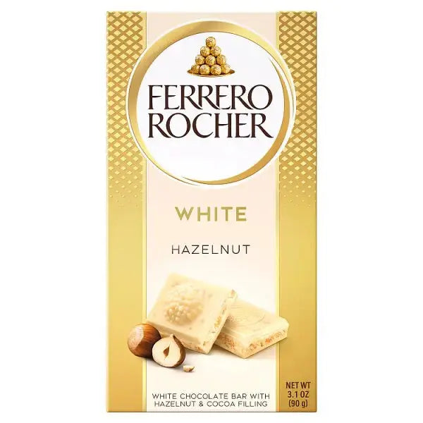 Ferrero Rocher White Chocolate Bar 90g (Case of 8)  Honesty Sales U.K Hauptbild
