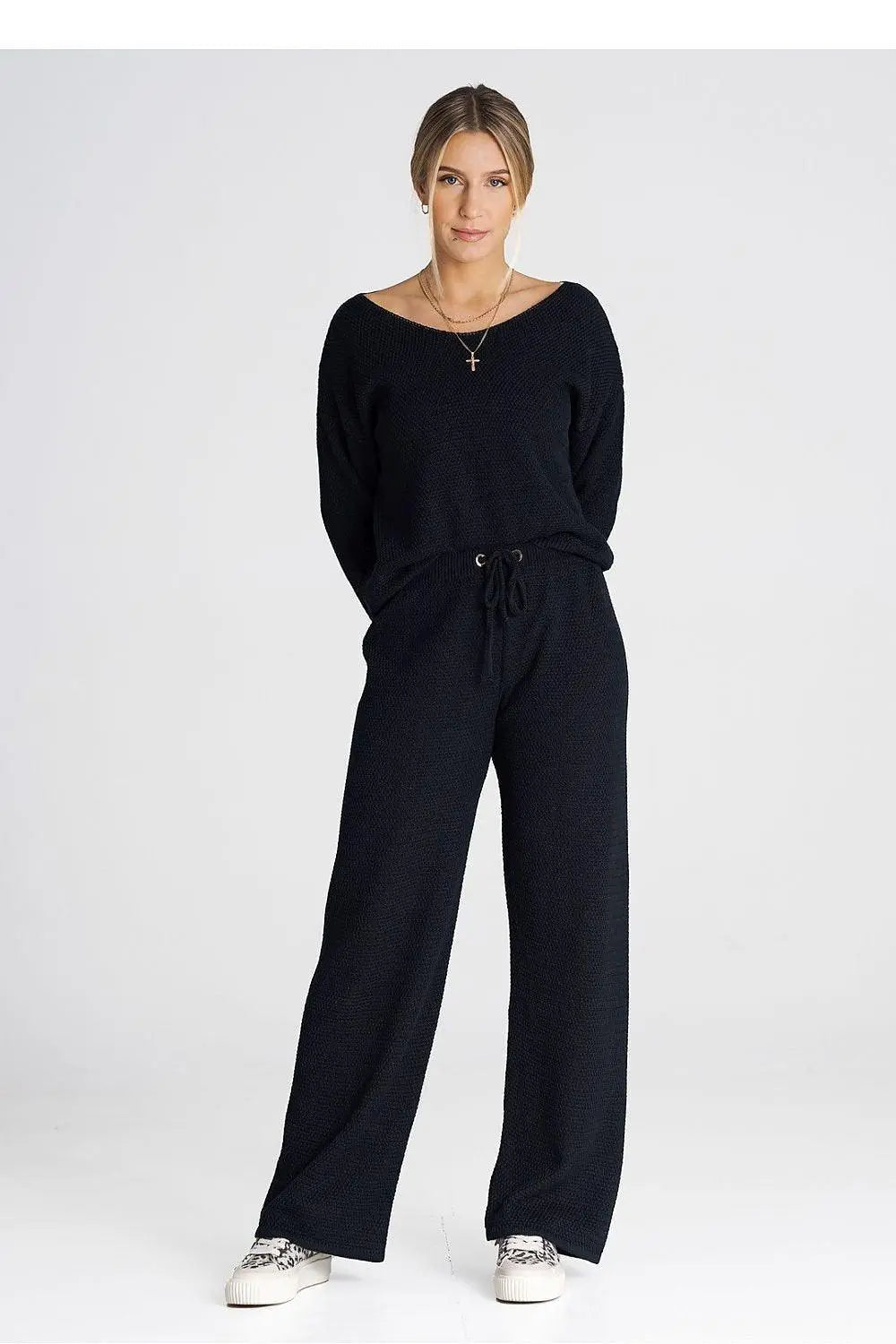 Figl long sleeves blouse and loose pants Image secondaire du produit