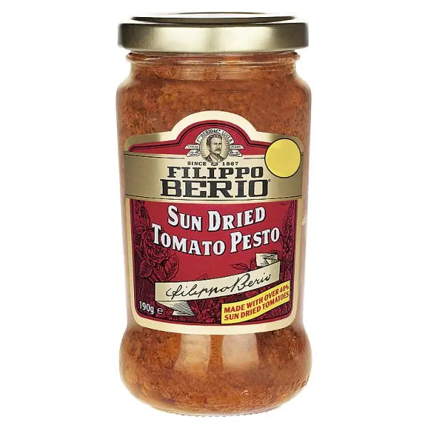 Filippo Berio Sun Dried Tomato Pesto 190g (Case of 10) - Honesty Sales