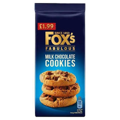 Fox's Fabulous Milk Chocolate Cookies 180g (Case of 8) - Honesty Sales U.K
