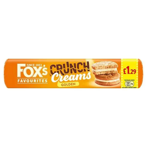 Fox's Favourites Crunch Creams Golden 200g (Case of 12) - Honesty Sales U.K