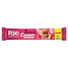 Fox's Favourites Jam 'n' Cream Raspberry & Vanilla 150g (Case of 12) - Honesty Sales U.K