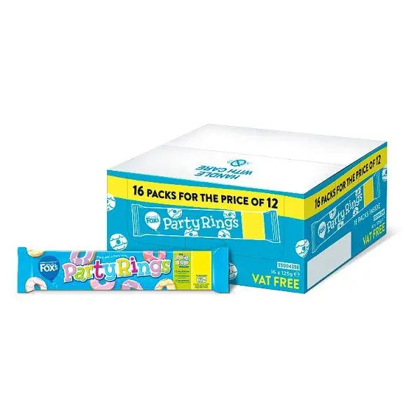 Fox's Party Rings 125g (Case of 12) - Honesty Sales U.K