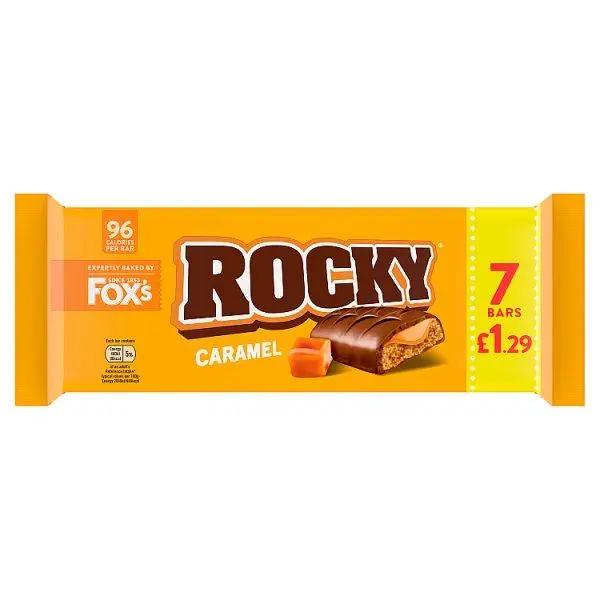 Fox's Rocky Caramel Bars 7 x 19.5g (136.5g) (Case of 12) - Honesty Sales U.K