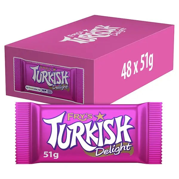 Fry's Turkish Delight Chocolate Bar 51g (Case of 48)  Honesty Sales U.K Hauptbild
