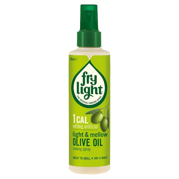 Frylight 1 Cal Light & Mellow Olive Oil Cooking Spray 190ml (Case of 6) - Honesty Sales Main image