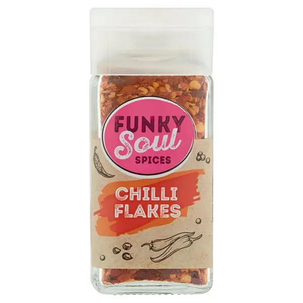 Funky Soul Spices Chilli Flakes 26g (Case of 6)  Honesty Sales U.K