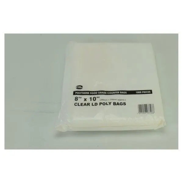 FyNite 1000 Clear Polythene Food Grade Counter Bags - Honesty Sales
