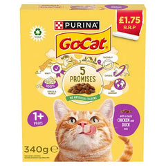 GO-CAT Chicken and Duck Dry Cat Food 340g (Case of 10)  Honesty Sales U.K
