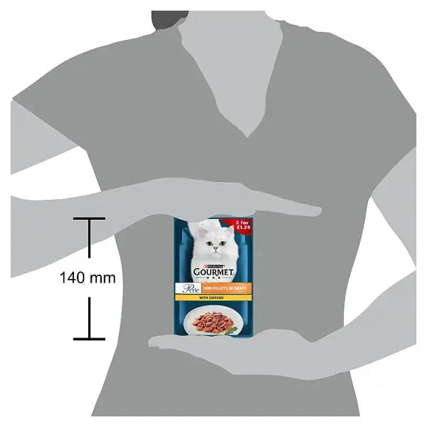 GOURMET Perle Mini Fillets in Gravy Chicken Wet Cat Food 85g (Case of 26)  Honesty Sales U.K