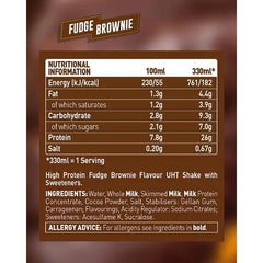 Grenade Fudge Brownie Flavour Protein Shake 330ml (Case of 8)