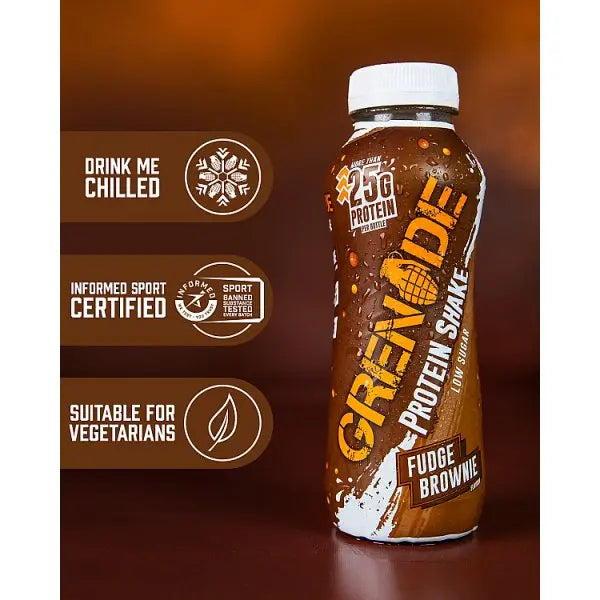 Grenade Fudge Brownie Flavour Protein Shake 330ml (Case of 8) - Honesty Sales