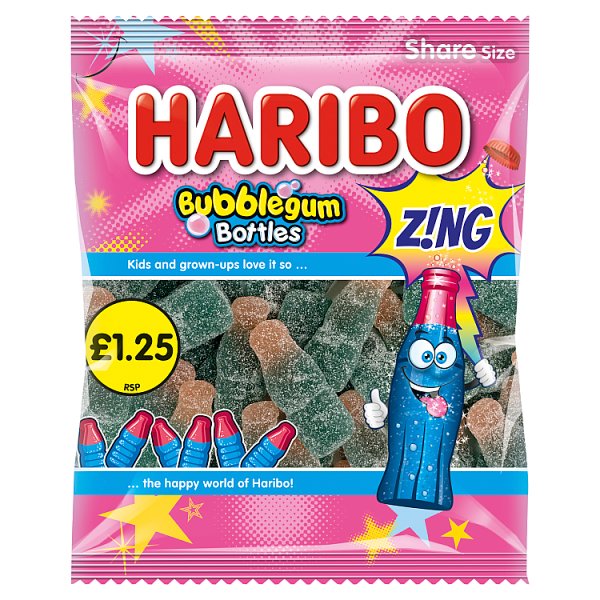 HARIBO Bubblegum Bottles 140g (12 x 140g)