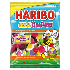 HARIBO Eggs Galore Fruit Flavour Jelly & Foam Sweets Sharing Bag 140g (Case of 12) Haribo