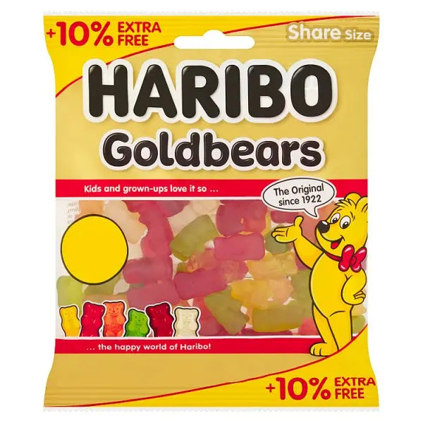 HARIBO Goldbears Jelly Sweets Sharing Bag 154g (Case of 12) Haribo Main image