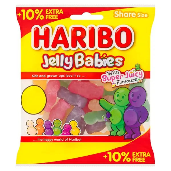 HARIBO Jelly Babies Sweets Sharing Bag 154g (Case of 12) Haribo Main image
