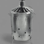 Heavy Duty Galvanised Metal Fire Burning Incinerator Bins With Lids & Handles - Honesty Sales