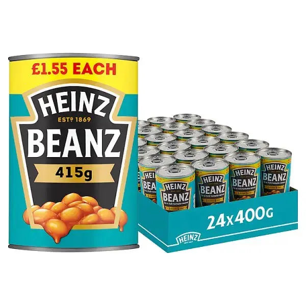 Heinz Baked Beans in a Rich Tomato Sauce PMP 415g (Case of 24)  Honesty Sales U.K