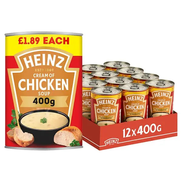 Heinz Cream of Chicken Soup PMP 400g (Case of 12)  Honesty Sales U.K