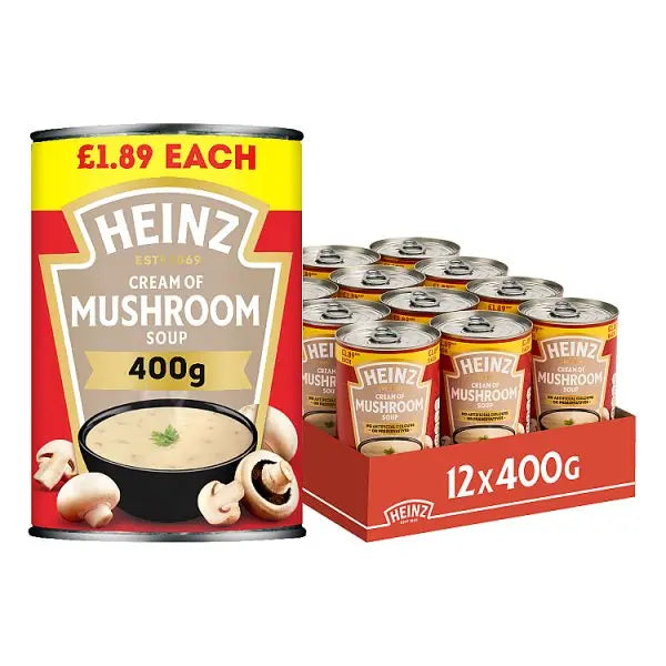 Heinz Cream of Mushroom Soup PMP 400g (Case of 12)  Honesty Sales U.K Main image