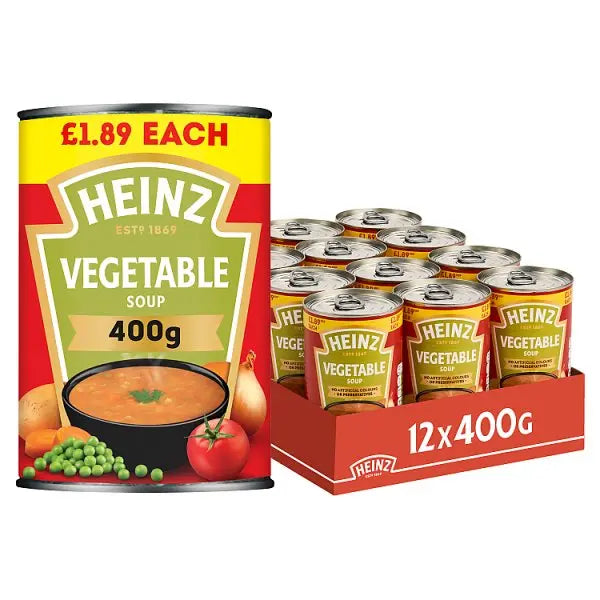 Heinz Vegetable Soup PMP 400g (Case of 12)  Honesty Sales U.K