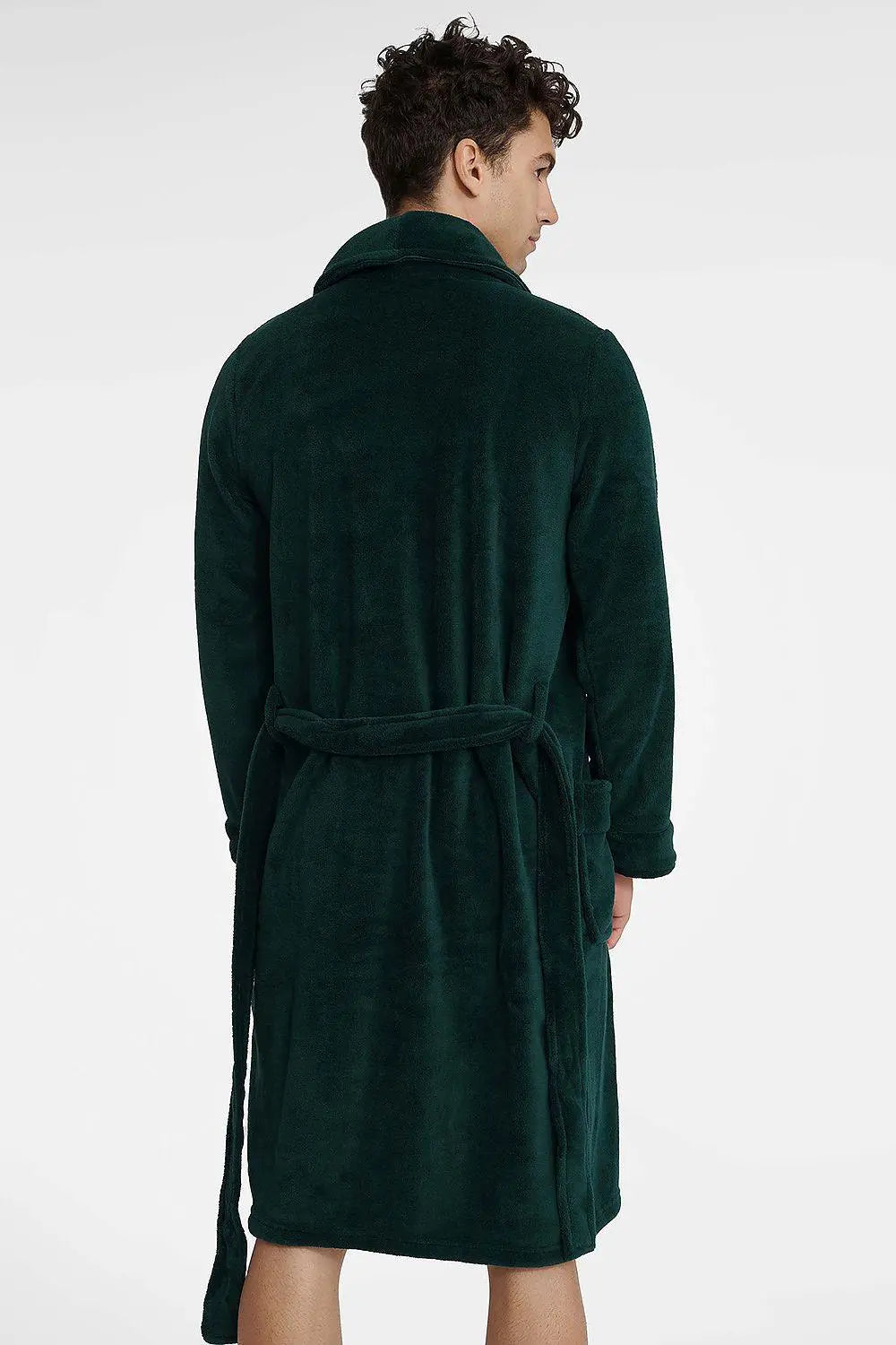 Henderson deep dark green men's bathrobe Zweitbild