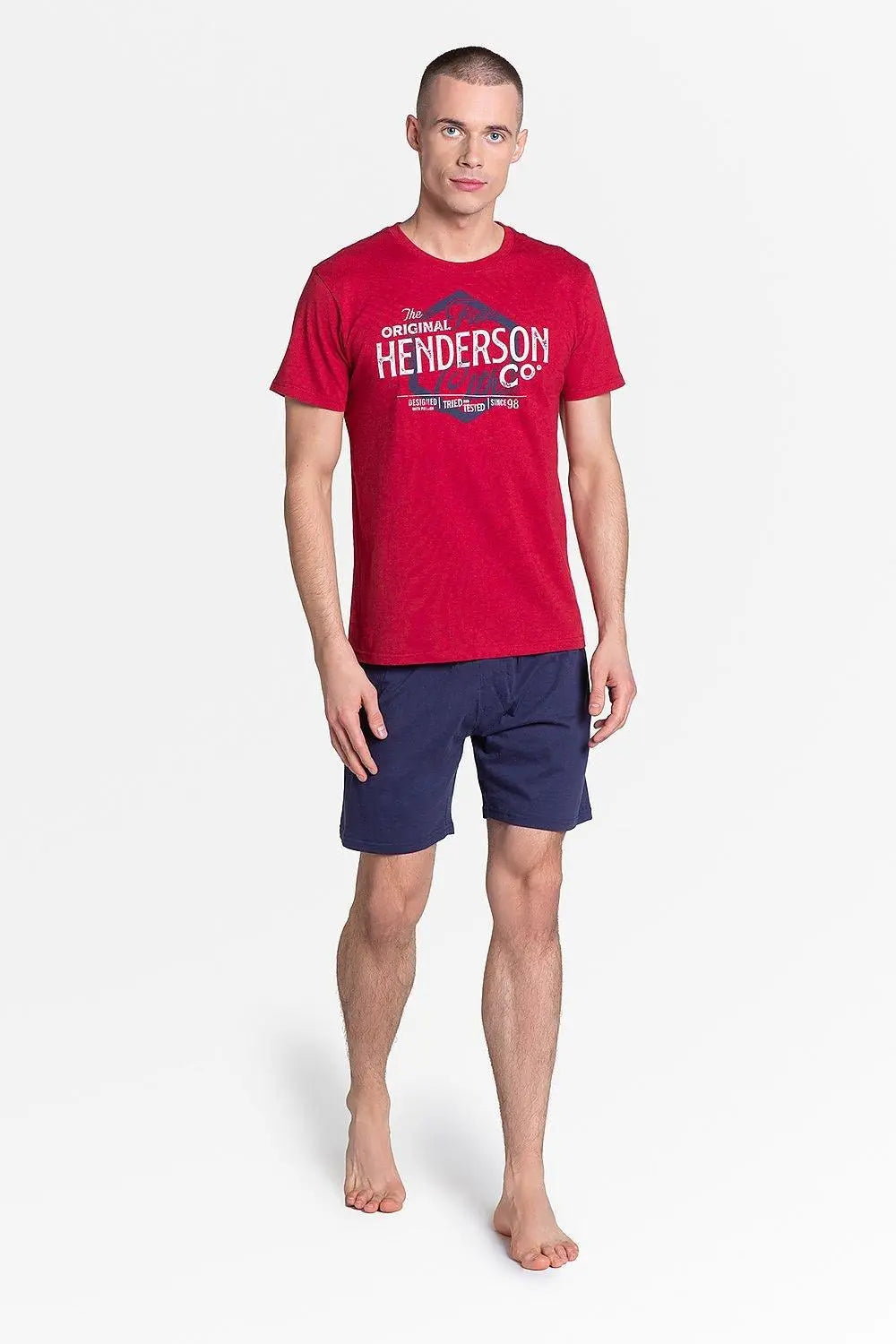 Henderson red-navy blue men's pajama Image secondaire du produit