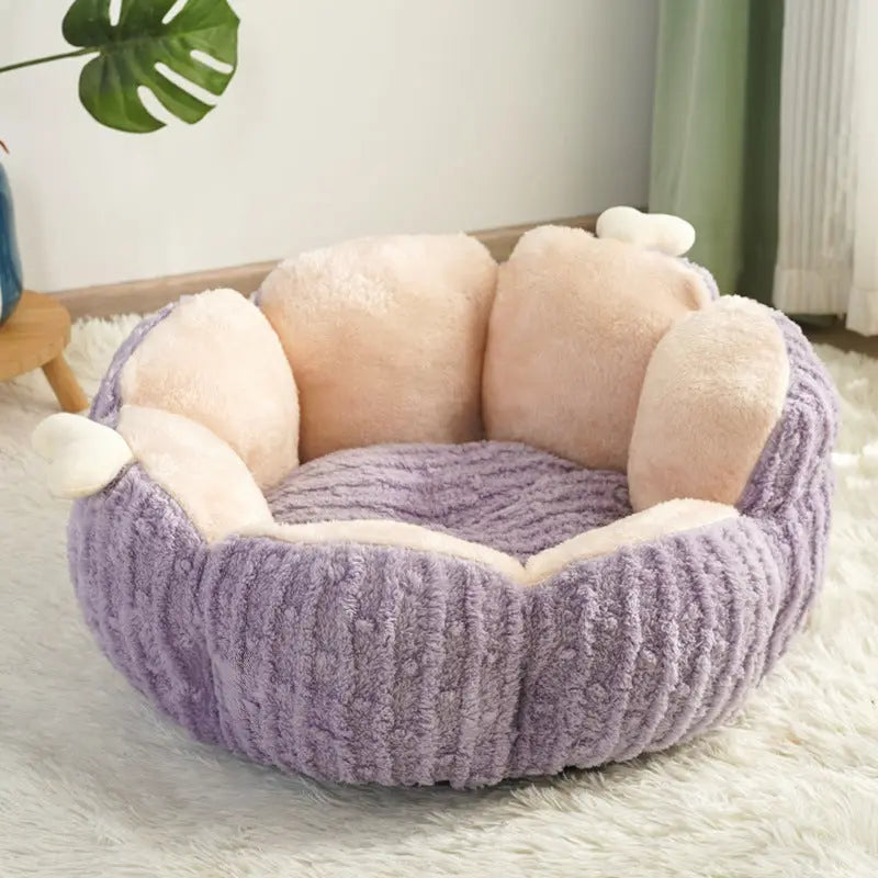 Hollypet Calming Cat Beds For Indoor Cats Cute Cactus Pet Beds Fluffy Puppy Bed Non Slip Extra Small Dog Bed Zweitbild