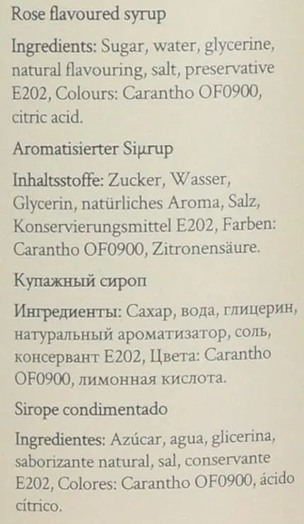 Honesty Sales Simply Rose Syrup Simply