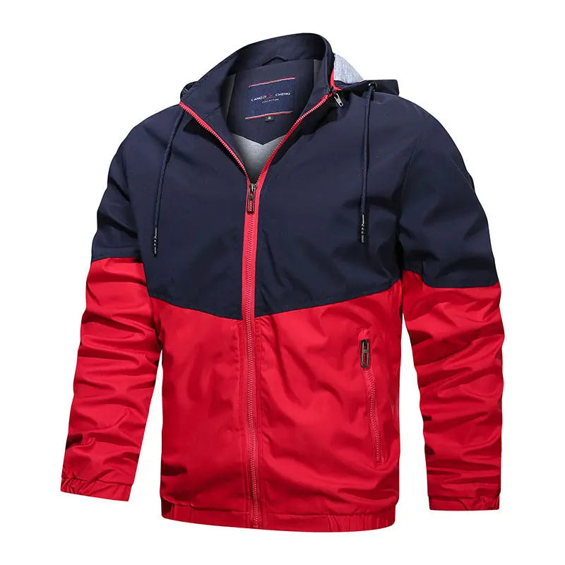 Hooded Stand Collar Casual Men Jacket Zweitbild