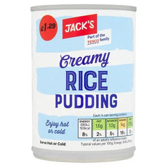 Jack's Creamy Rice Pudding 400g (Case of 12) - Honesty Sales