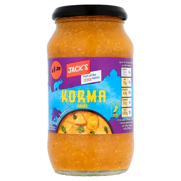 Jack's Korma Sauce 440g (Case of 6) - Honesty Sales Main image