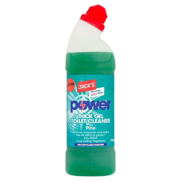 Jack's Power Thick Gel Toilet Cleaner Pine 750ml (Case of 9) - Honesty Sales U.K