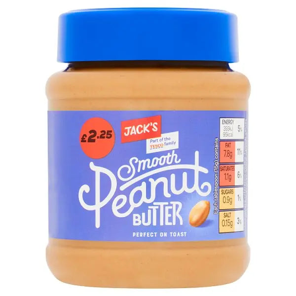 Jack's Smooth Peanut Butter 340g (Case of 6)  Honesty Sales U.K Main image