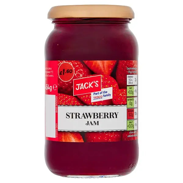 Jack's Strawberry Jam 454g (Case of 6)  Honesty Sales U.K