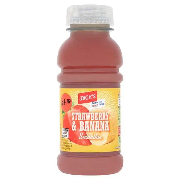 Jack's Strawberry & Banana Smoothie 250ml (Case of 8) - Honesty Sales Main image