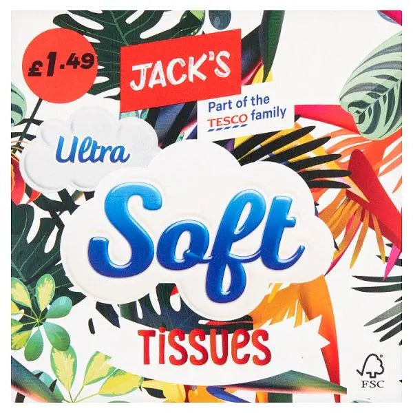 Jack's Ultra Soft Tissues 50 Sheets (Case of 12) - Honesty Sales U.K Image principale du produit