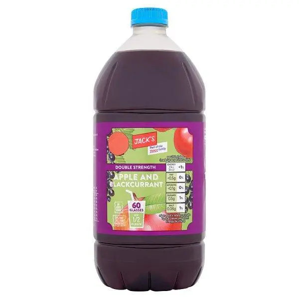 Jacks Double Strength Apple and Blackcurrant 1.5 Litre (Case of 8) - Honesty Sales